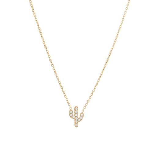 Colar Delicate com cacto e zircônias