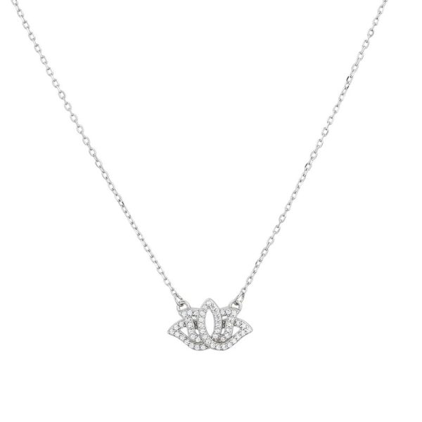 Colar S925 flor de lótus
