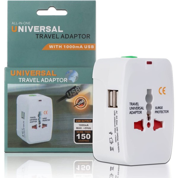 Adaptador de Viagem Universal USB