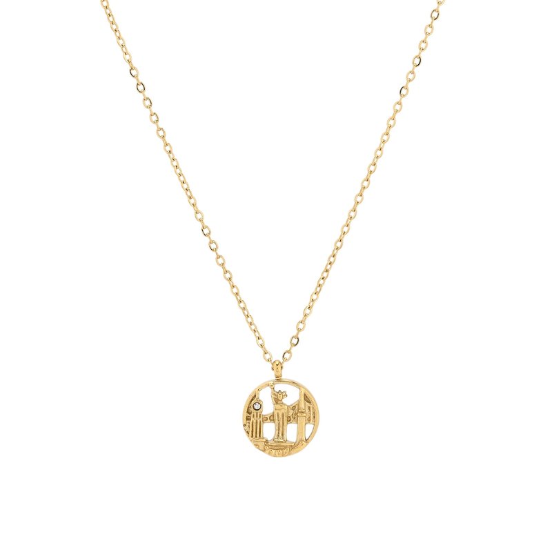 Colar de Aço New York Dourado