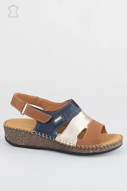 SANDALIA DE CONFORTO EM PELE