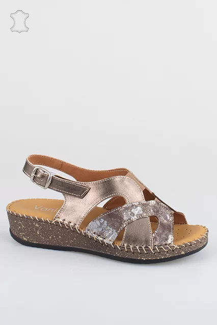 SANDALIA DE CONFORTO EM PELE