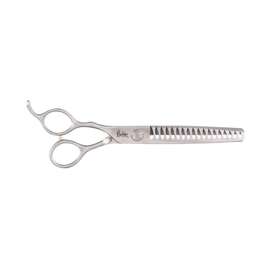 Tesoura Grooming Yento Fanatic - Tubarão 7"/18Cm - 18 Dentes - Esquerdinos