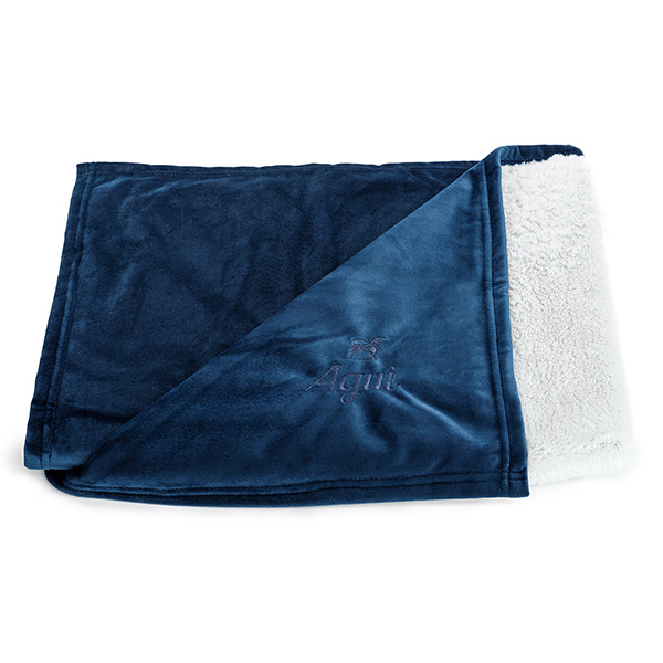 Agui Velvet Blanket - 120X80Cm - Midnight Blue