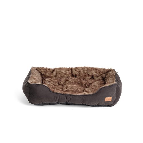 Agui Furry Bed - 47X37X17Cm - Black - 47X37X17 Cm