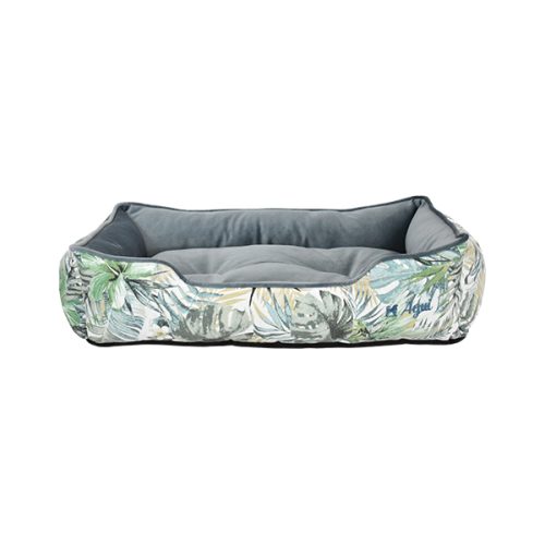 Agui Leafy Bed - 80X60X18Cm - Storm Blue - 80 X 60 X 18 Cm