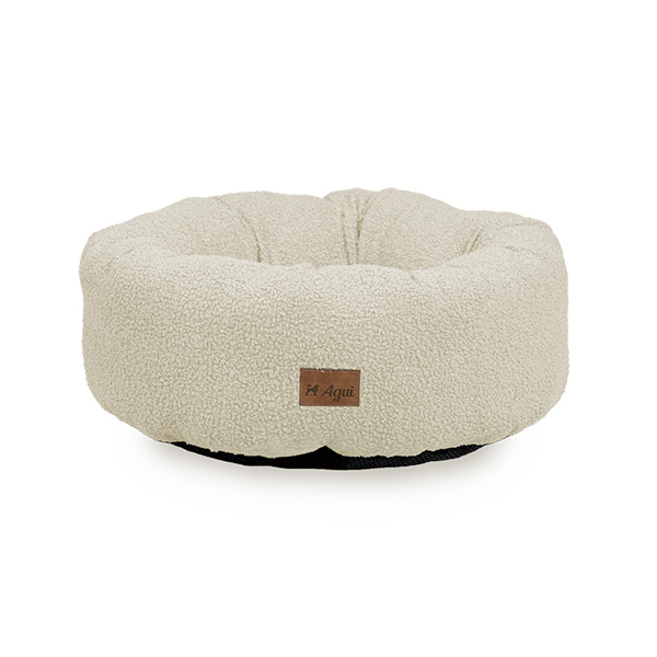 Agui Curly Donut Bed - 50 Cm - Ivory Beige