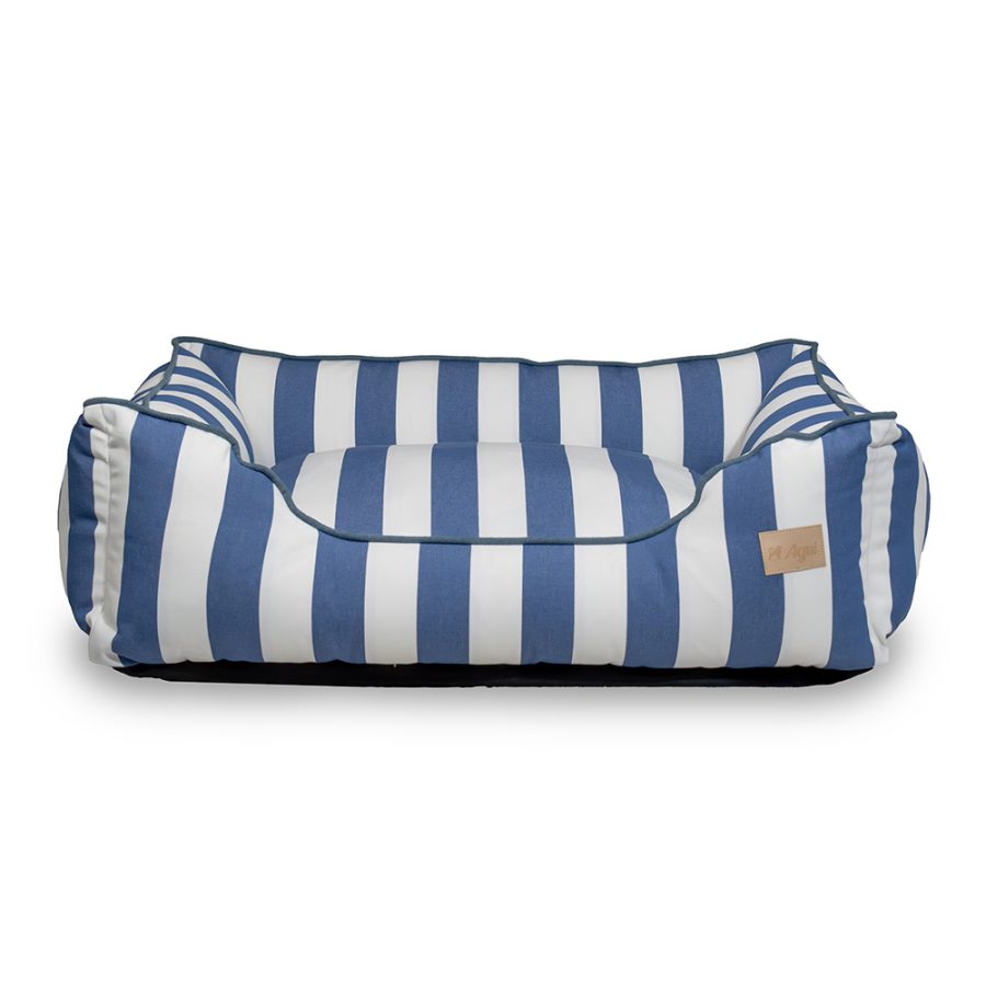 Agui Stripes Bed - 100X80X30 Cm - Nautical Blue - 100 X 80 X 30 Cm