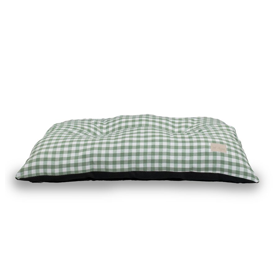 Agui Vichy Cushion - 100X70 Cm - Willow Green - 100 X 70 Cm