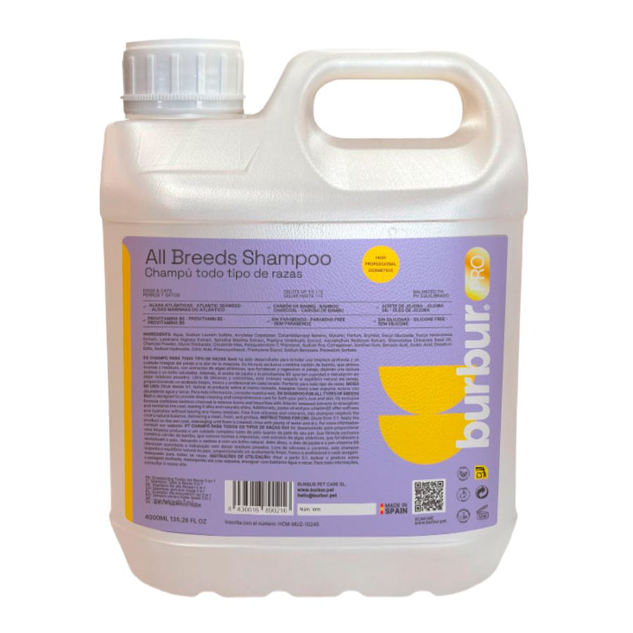 Burbur Pro - Champô P/ Todas Raças - 4Lt