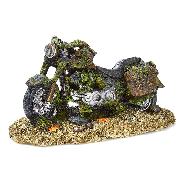 Decoração Aquário "Motorcycle Wreckage" - 19,5X11X10,5 Cm