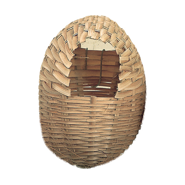 Ninho P/ Exotico Oval De Bamboo - 13X11X16Cm