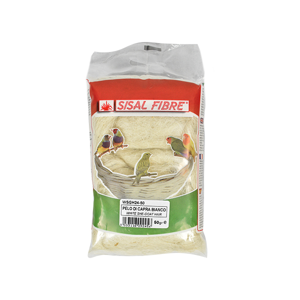 Materia P/ Ninhos Pêlo De Cabra Branco - 50G - 50 G