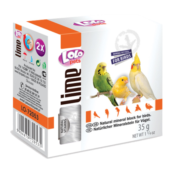 Bloco Mineral Natural P/ Pássaros 35G - 12 Unidades