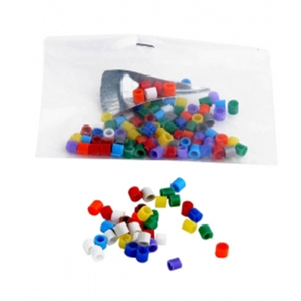 Anilhas Plástico P/ Canários 3Mm Multicolor - 100 Unidades