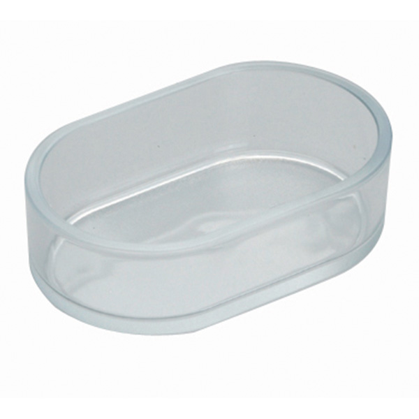 Comedouro Oval Transparente 7X12X3,5 Cm - 12 Unidades