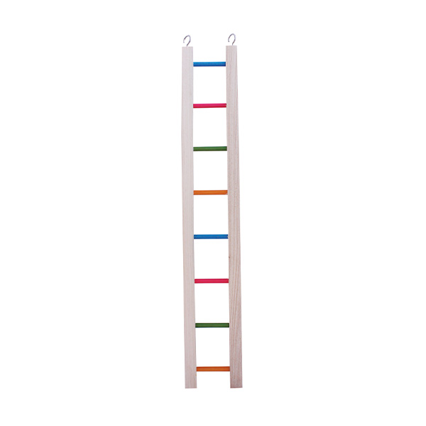 Brinquedo Passaro - Escada Madeira Colorida - 10 Degraus 92Cm