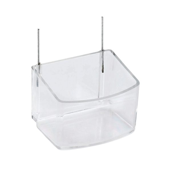 Comedouro P/ Papagaio C/ Ganchos - Transp. 9,5X7,5X6,5 Cm (Pack 6Un)