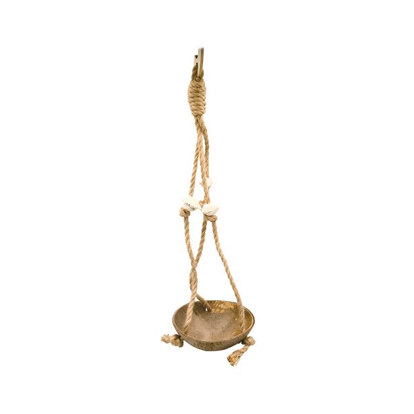 Brinquedo P/ Pássaro "Coconut Husk, Bird Swing, Shells" - 35Cm