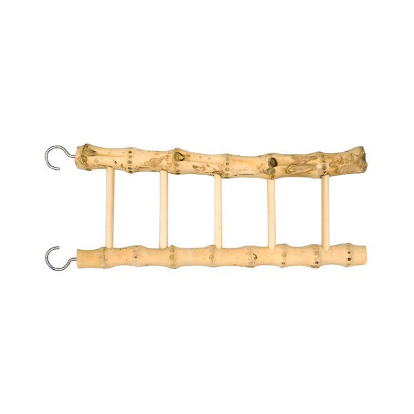 Brinquedo P/ Pássaro - Escada Bamboo 5 Degraus - 7X24,5 Cm