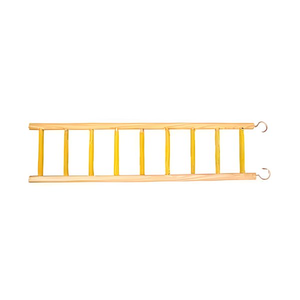 Brinquedo P/ Pássaro - Escada Cimento 9 Degraus - 9,5X39 Cm - Amarelo
