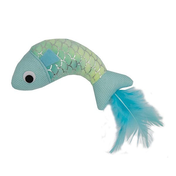 Brinquedo Gato - "Mermaid Fish" - 17X10X2 Cm - Azul