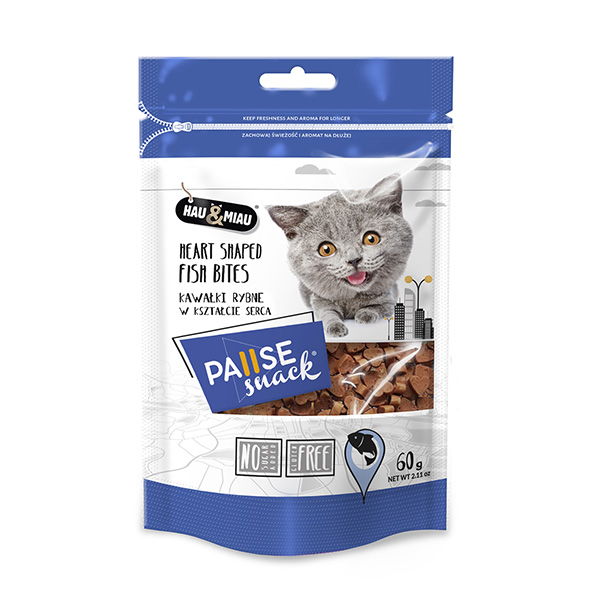 Snack Natural "Heart Shaped Fish Bites" - Peixe - 60G