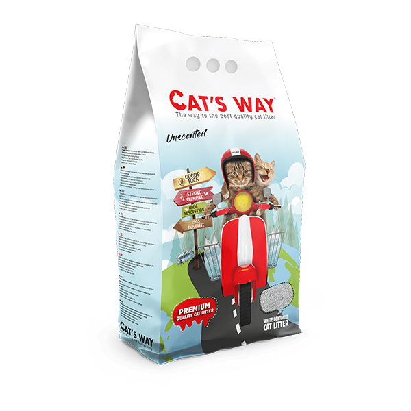 Litter Aglomerante P/ Gatos "Cats Way" Unscented - 10 Lt/8,5 Kg