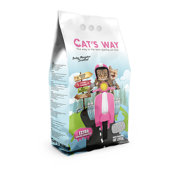 Litter Aglomerante P/ Gatos "Cats Way" Baby Powder - 5 Lt/4,25 Kg