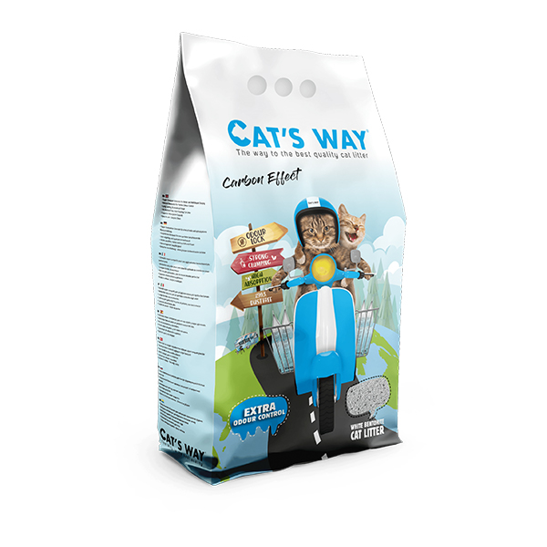 Litter Aglomerante P/ Gatos "Cats Way" Carbon Effect - 18 Lt/15,3 Kg