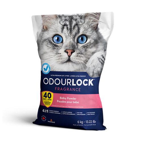 Litter Ultra-Aglomerante P/ Gatos "Odourlock" - Baby Powder - 6 Kg
