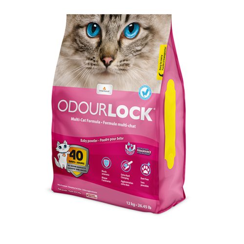 Litter Ultra-Aglomerante P/ Gatos "Odourlock" - Baby Powder - 12 Kg