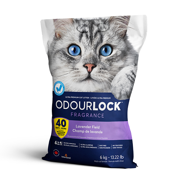 Litter Ultra-Aglomerante P/ Gatos "Odourlock" - Lavender Field - 6 Kg