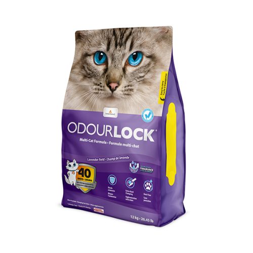 Litter Ultra-Aglomerante P/ Gatos "Odourlock" - Lavender Field - 12 Kg
