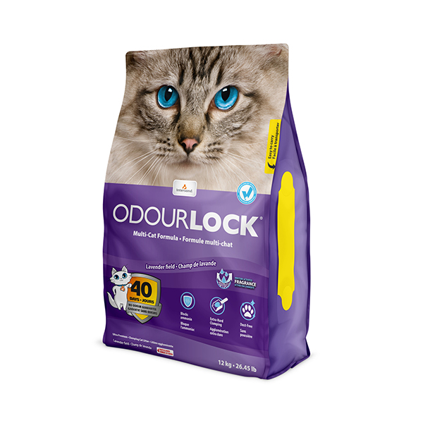 Litter Ultra-Aglomerante P/ Gatos "Odourlock" - Lavender Field - 12 Kg