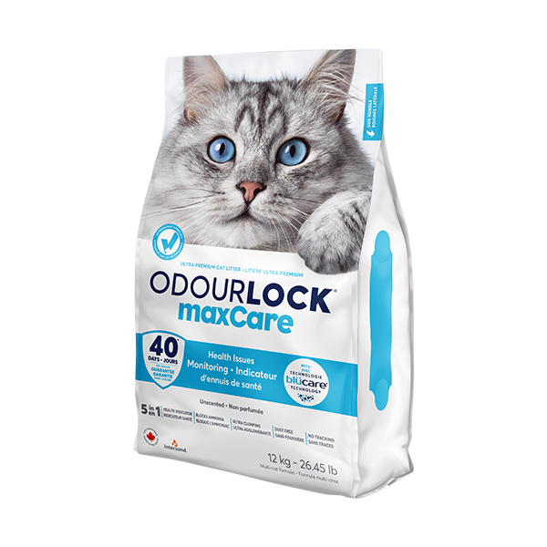 Litter Ultra-Aglomerante P/ Gatos "Odourlock" - Maxcare - 12 Kg