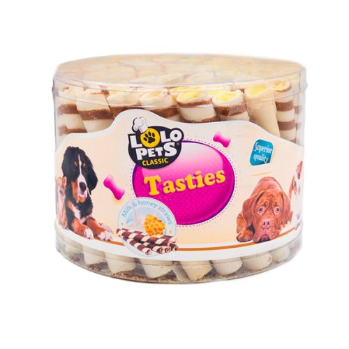 Snack Rolinhos "Tasties" - Leite E Mel - 60 Unidades