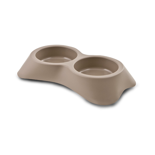 Comedouro Plas. Duplo 'Nuvola 7' - 20X35X6Cm - 2X0.6L