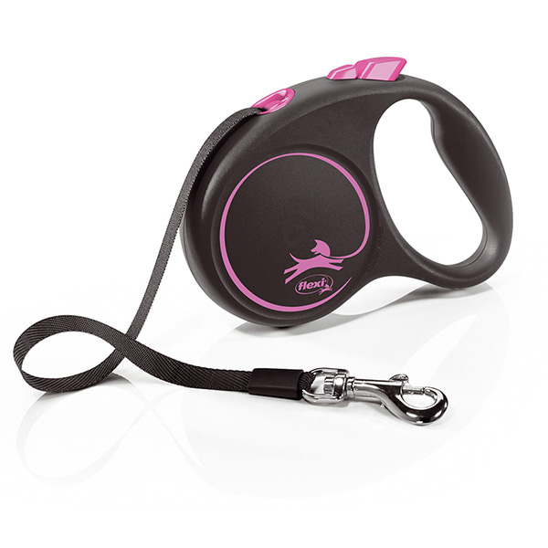 Flexi Black Design (Fita/Tam. L) 5 Mt / 50 Kg (Rosa)