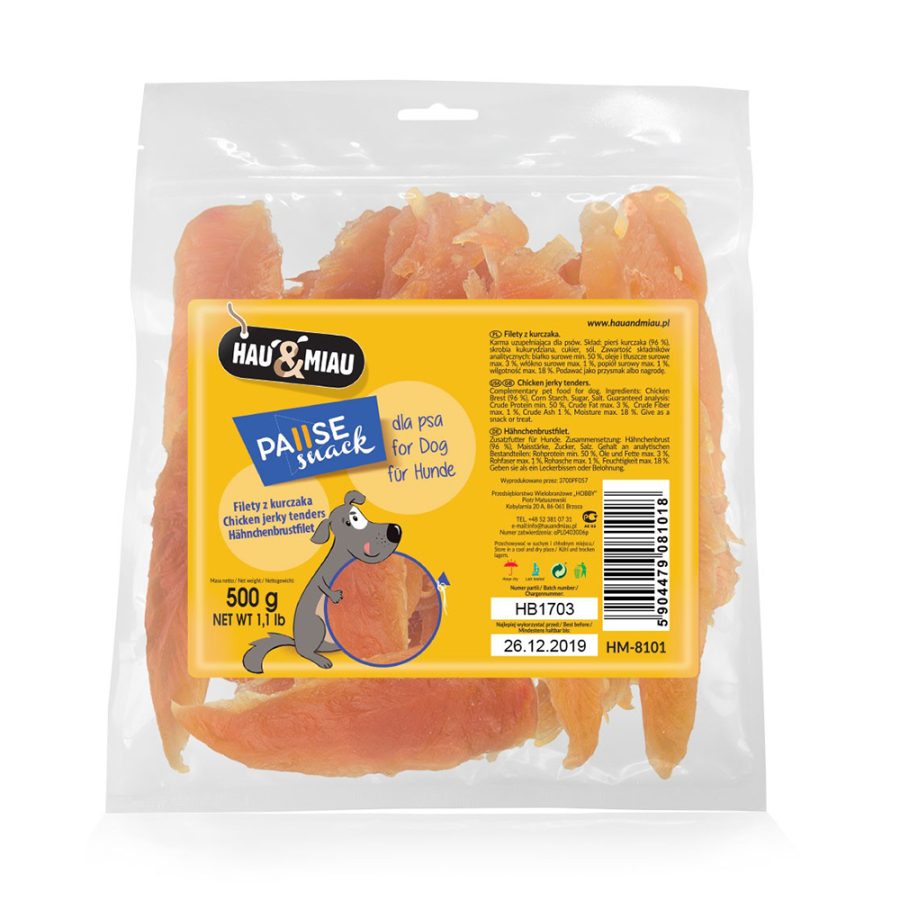 Snack Natural "Chicken Jerkey Tenders" - Galinha - 500G