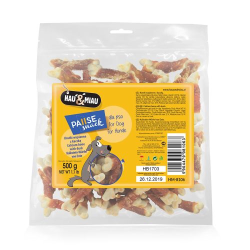 Snack Natural "Calcium Bones With Duck" - Pato - 500G