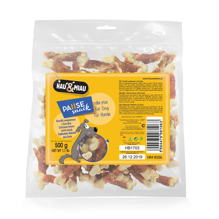Snack Natural "Calcium Bones With Duck" - Pato - 500G