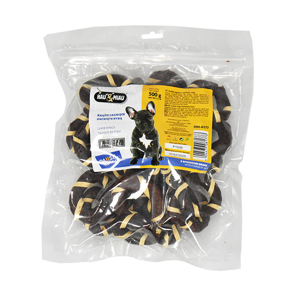 Snack Natural "Lamb Rings Twined By Fish," - Borrego - 500G