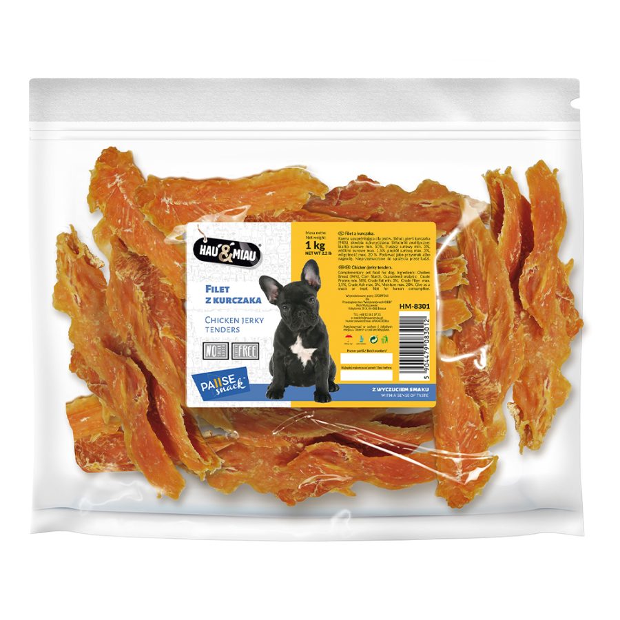 Snack Natural "Chicken Jerky Tenders" - Galinha - 1Kg
