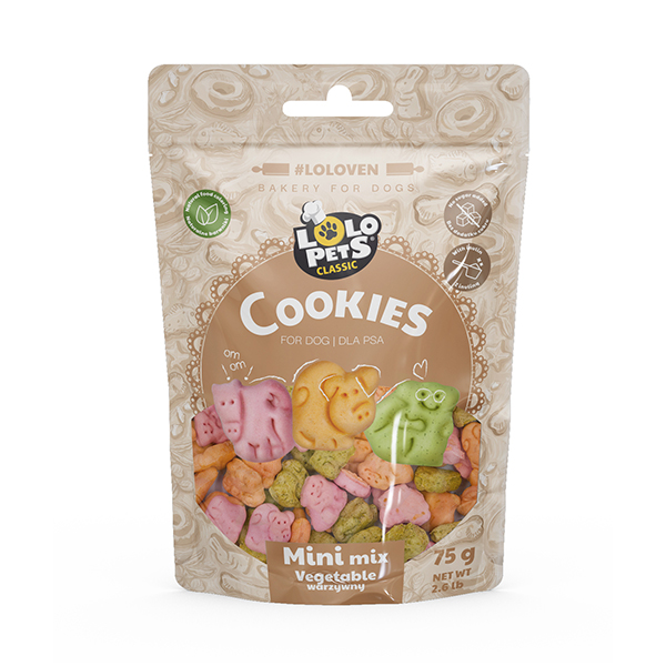 Biscoitos P/ Cão - Animais Mini Mix - Vegetais 75G