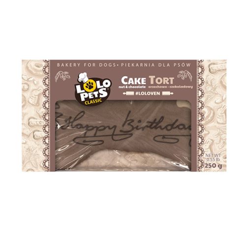 Bolo P/ Cão "Happy Birthday" - Nozes E Chocolate - 250G