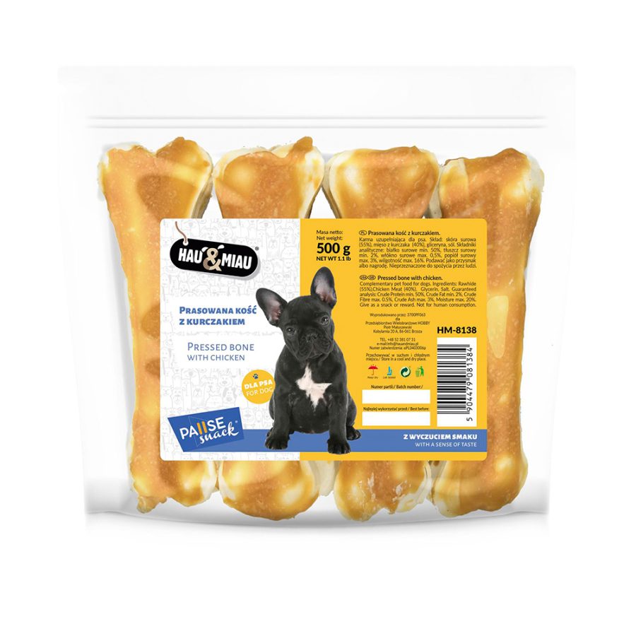 Snack Natural "Pressed Bone With Chicken" - Galinha - 500G