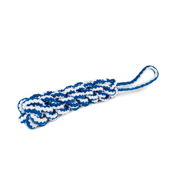 Brinquedo Cão "Tug Long Line White-Blue" - 33 Cm