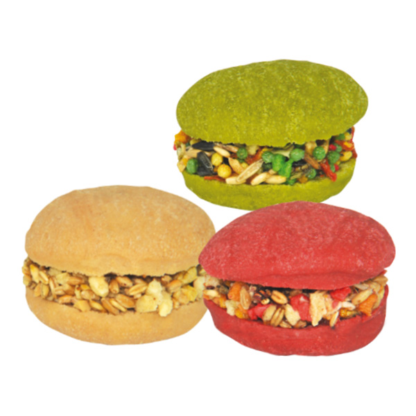 Snack Mini Burguer Sortidos P/ Roedores - Pack 12 Unidades