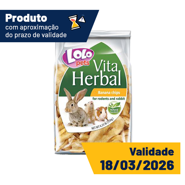 Snack De Banana P/ Roedores - 150G